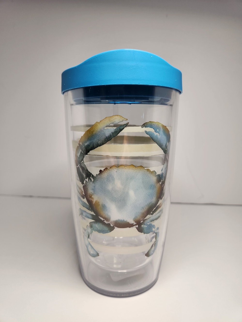 tervis Sara Berrenson Atlantica Blue Crab Travel Tumbler with Aqua Lid